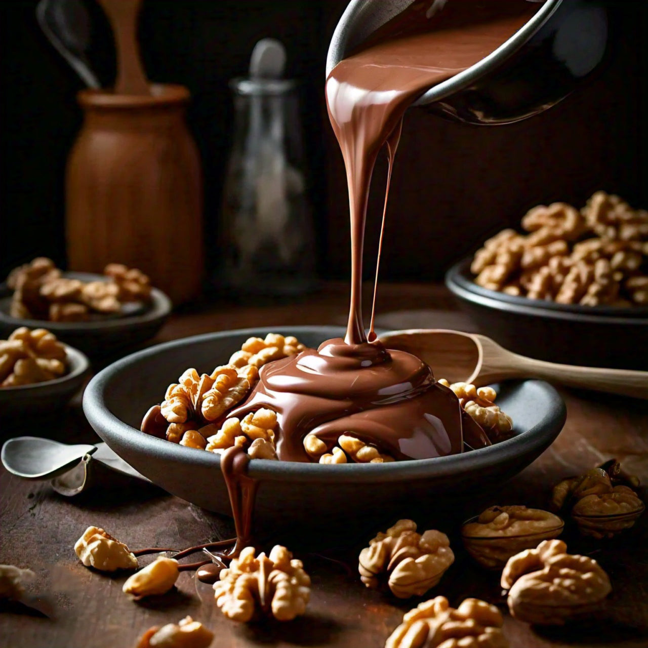 Dark Chocolate Covered Walnuts.