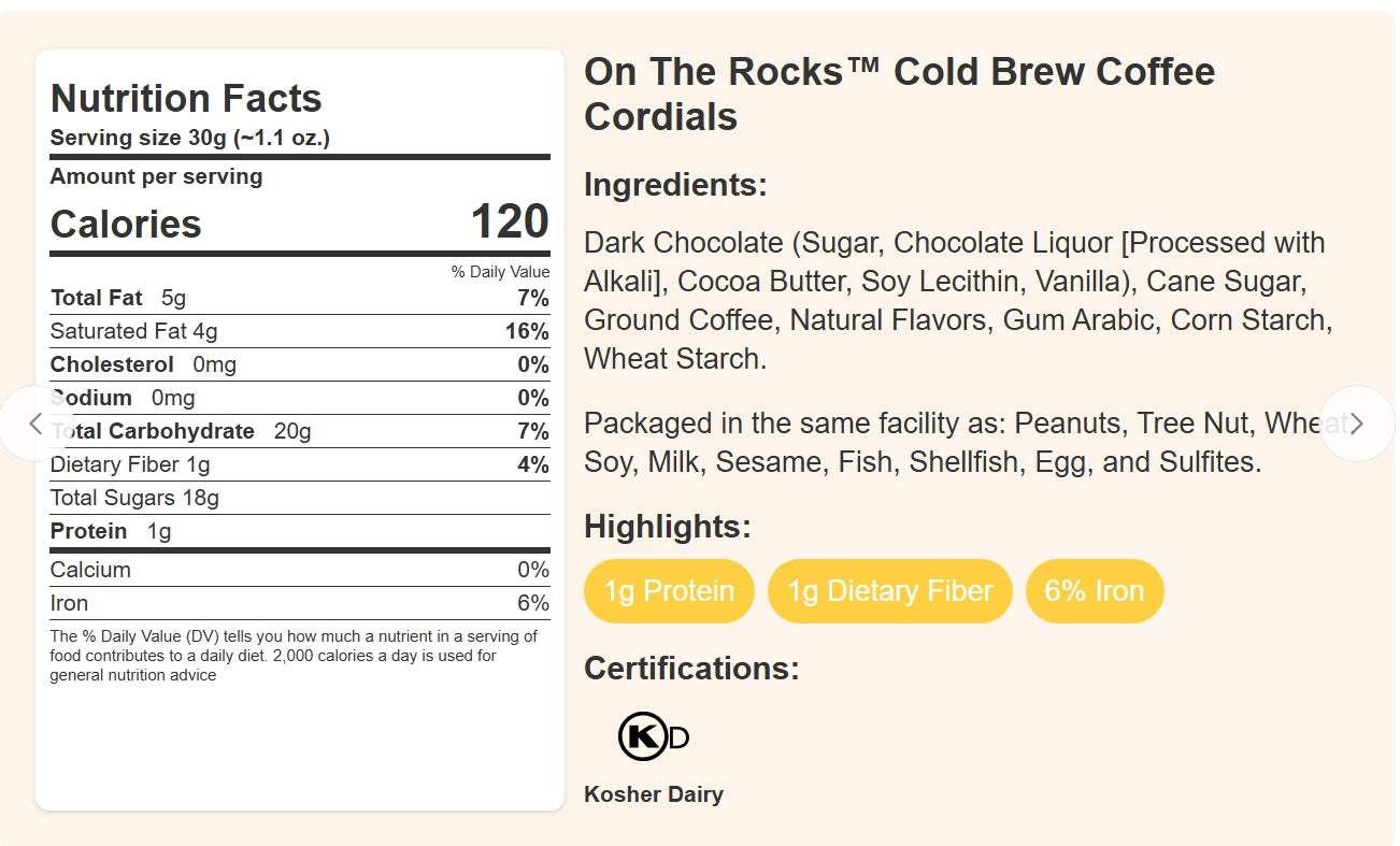 On The Rocks, Cold Brew Cordials